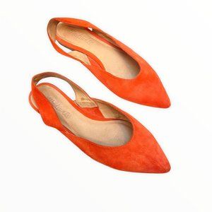 Madewell The Margot Slingback Flat in Suede Size 6